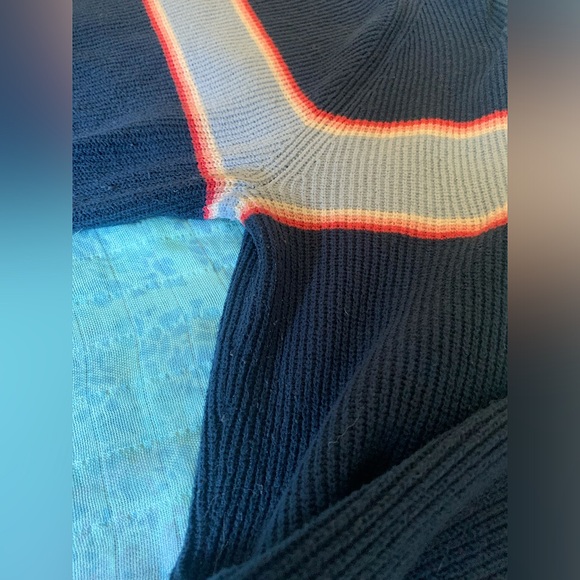 American Eagle Outfitters AE Studio Striped Cropped Sweater - Toasted Coconut - Picture 6 of 8